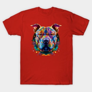 Pit Bull Terrier Painting Art T-Shirt